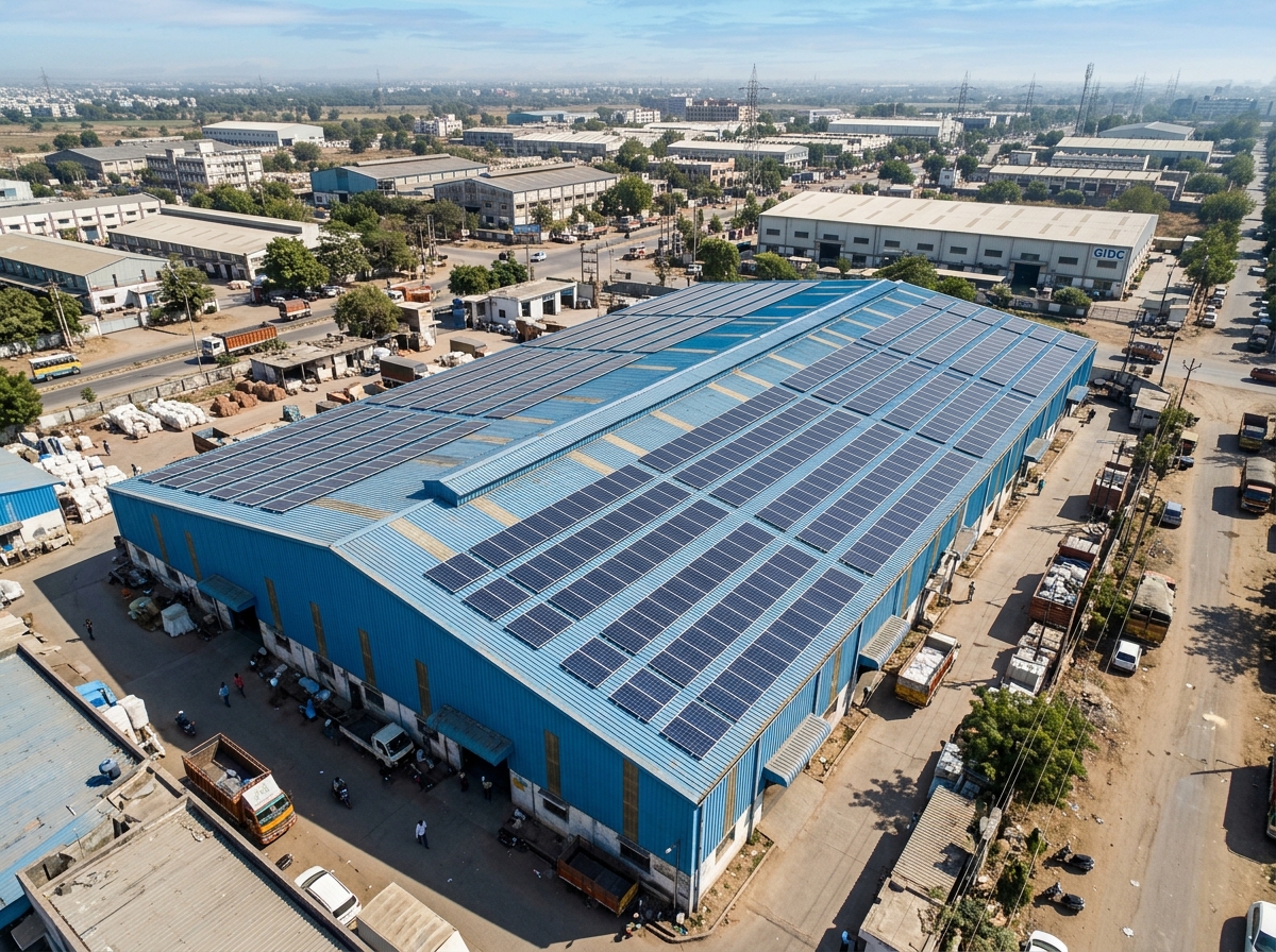 100.1 kW Industrial Textile Mill with exactly 182x 550Wp Panels Surat